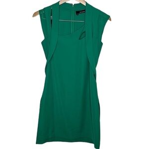 The Kooples Bright Green Cutout Shift Dress Women Size XS